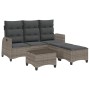 Set de sofás de jardín en forma de L con cojines 3 pzas gris by , Garden sets - Ref: Foro24-3328640, Price: 389,56 €, Discoun...