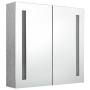 Armario de baño con espejo LED gris hormigón 62x14x60 cm de vidaXL, Tocadores de baño - Ref: Foro24-326518, Precio: 109,73 €,...