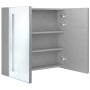 Armario de baño con espejo LED gris hormigón 62x14x60 cm de vidaXL, Tocadores de baño - Ref: Foro24-326518, Precio: 109,73 €,...