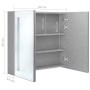 Armario de baño con espejo LED gris hormigón 62x14x60 cm de vidaXL, Tocadores de baño - Ref: Foro24-326518, Precio: 109,73 €,...