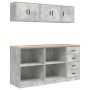 Armarios 6 uds para garaje madera de ingeniería ris hormigón by , Armarios industriales - Ref: Foro24-3328353, Price: 303,01 ...