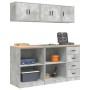 Armarios 6 uds para garaje madera de ingeniería ris hormigón by , Armarios industriales - Ref: Foro24-3328353, Price: 303,01 ...