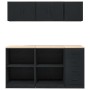 Armarios 6 uds para garaje madera de ingeniería negro by , Armarios industriales - Ref: Foro24-3328351, Price: 343,13 €, Disc...