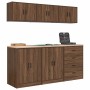 Garage Cabinets 6 pcs Brown Oak Engineered Wood de , Armarios industriales - Ref: Foro24-3328347, Precio: 409,02 €, Descuento: %