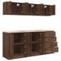 Garage Cabinets 6 pcs Brown Oak Engineered Wood de , Armarios industriales - Ref: Foro24-3328347, Precio: 409,02 €, Descuento: %