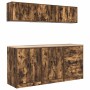 Armarios 6 uds para garaje madera ingeniería roble ahumado by , Armarios industriales - Ref: Foro24-3328345, Price: 448,97 €,...