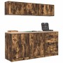 Armarios 6 uds para garaje madera ingeniería roble ahumado by , Armarios industriales - Ref: Foro24-3328345, Price: 448,97 €,...