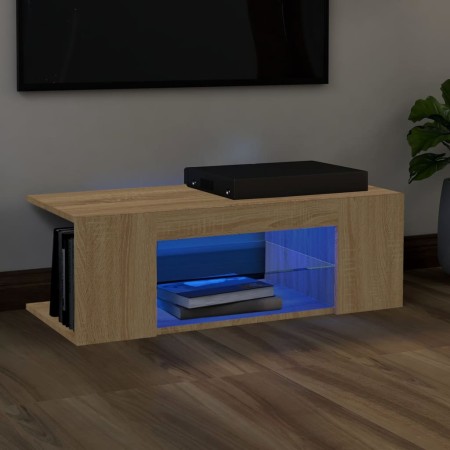 TV-Schrank mit LED-Leuchten Sonoma-Eiche 90x39x30 cm von vidaXL, TV-Möbel - Ref: Foro24-804241, Preis: 50,47 €, Rabatt: %