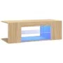 TV-Schrank mit LED-Leuchten Sonoma-Eiche 90x39x30 cm von vidaXL, TV-Möbel - Ref: Foro24-804241, Preis: 49,71 €, Rabatt: %
