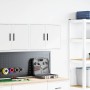 Armario de pared para garaje madera de ingeniería blanco by , Armarios industriales - Ref: Foro24-860643, Price: 49,02 €, Dis...