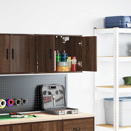 Armario de pared para garaje madera de ingeniería marrón roble by , Armarios industriales - Ref: Foro24-860655, Price: 43,45 ...