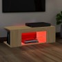 TV-Schrank mit LED-Leuchten Sonoma-Eiche 90x39x30 cm von vidaXL, TV-Möbel - Ref: Foro24-804241, Preis: 50,47 €, Rabatt: %