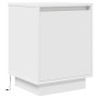 Mesillas de noche con luces LED 2 uds blanco 38x34x50 cm de , Mesitas de noche - Ref: Foro24-861266, Precio: 80,76 €, Descuen...
