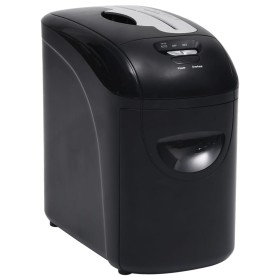 Trituradora de papel 10 hojas microcorte negra de vidaXL, Trituradoras de papel - Ref: Foro24-51553, Precio: 106,21 €