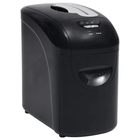 Black micro-cut 10-sheet paper shredder by vidaXL, paper shredders - Ref: Foro24-51553, Price: 87,95 €, Discount: %
