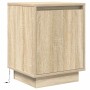Mesillas de noche con luces LED 2 uds roble sonoma 38x34x50 cm de , Mesitas de noche - Ref: Foro24-861270, Precio: 81,06 €, D...