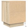 Mesillas de noche con luces LED 2 uds roble sonoma 38x34x50 cm de , Mesitas de noche - Ref: Foro24-861270, Precio: 81,06 €, D...