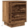 Mesillas de noche con luces LED 2 uds madera vieja 38x34x50 cm de , Mesitas de noche - Ref: Foro24-861298, Precio: 94,49 €, D...