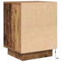 Mesillas de noche con luces LED 2 uds madera vieja 38x34x50 cm de , Mesitas de noche - Ref: Foro24-861298, Precio: 94,49 €, D...