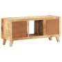Mueble de TV madera maciza de mango rugosa 105x46x32 cm de , Almacenamiento para CD y DVD - Ref: Foro24-4104521, Precio: 201,...