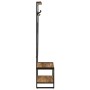 Perchero de madera maciza de mango rugoso 80x40x190 cm de , Estantes y estanterías - Ref: Foro24-4015961, Precio: 133,98 €, D...