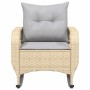 Silla mecedora de jardín con cojines ratán sintético beige von , Gartenstühle - Ref: Foro24-4104196, Preis: 118,07 €, Rabatt: %