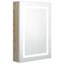 Badezimmerschrank mit Spiegel und LED Weiß und Eiche 50x13x70 cm von vidaXL, Badezimmerwaschtische - Ref: Foro24-326493, Prei...