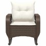 Silla mecedora de jardín con cojines ratán sintético marrón by , Garden chairs - Ref: Foro24-4104194, Price: 113,92 €, Discou...