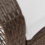 Silla mecedora de jardín con cojines ratán sintético marrón by , Garden chairs - Ref: Foro24-4104194, Price: 113,92 €, Discou...