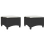 Taburetes de jardín con cojines 2 uds negro 55x55x36 cm von , Hocker für den Außenbereich - Ref: Foro24-4108246, Preis: 94,17...
