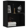 Estantería de 2 niveles madera contrachapada negro 60x30x76,5cm de , Librerías y estanterías - Ref: Foro24-800964, Precio: 46...