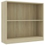 Estantería de madera contrachapada color roble 80x24x75 cm