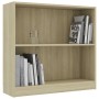 Estantería de madera contrachapada color roble 80x24x75 cm