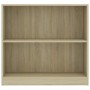 Estantería de madera contrachapada color roble 80x24x75 cm