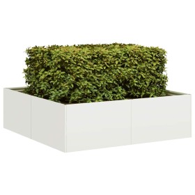 Jardinera acero blanco 100x100x30 cm von , Töpfe und Pflanzgefäße - Ref: Foro24-860809, Preis: 73,01 €, Rabatt: %