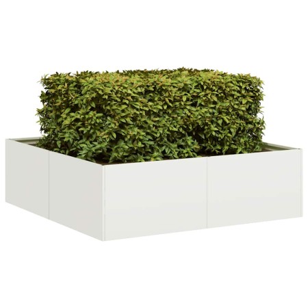 Jardinera acero blanco 100x100x30 cm von , Töpfe und Pflanzgefäße - Ref: Foro24-860809, Preis: 73,01 €, Rabatt: %