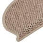 Alfombra autoadhesiva escalera sisal 30 uds 65x21x4 cm arena de , Alfombrillas para escalones - Ref: Foro24-3365879, Precio: ...