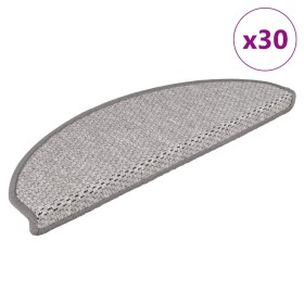Alfombra autoadhesiva escalera sisal 30 uds 65x21x4 cm Platina by , Stair mats - Ref: Foro24-3365870, Price: 161,09 €, Discou...