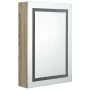 Badezimmerschrank mit Spiegel und LED Farbe Eiche 50x13x70 cm von vidaXL, Badezimmerwaschtische - Ref: Foro24-326492, Preis: ...