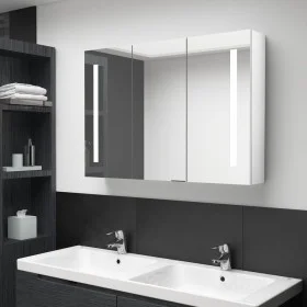 Bathroom cabinet with bright white LED mirror 89x14x62 cm by vidaXL, bathroom vanities - Ref: Foro24-326531, Price: 133,20 €,...