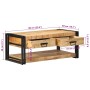 Mesa de centro 90x50x38 cm de madera maciza de mango by , Coffee table - Ref: Foro24-4016685, Price: 242,01 €, Discount: %