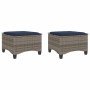 Taburetes de jardín con cojines 2 uds gris 55x55x36 cm von , Hocker für den Außenbereich - Ref: Foro24-4108252, Preis: 126,65...
