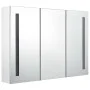 Mueble de baño con espejo LED blanco brillante 89x14x62 cm de vidaXL, Tocadores de baño - Ref: Foro24-326531, Precio: 132,42 ...