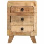 Mesilla de noche 2 uds 37x32x50 cm madera mango rugosa de , Mesitas de noche - Ref: Foro24-4104516, Precio: 248,76 €, Descuen...