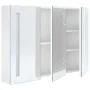 Mueble de baño con espejo LED blanco brillante 89x14x62 cm de vidaXL, Tocadores de baño - Ref: Foro24-326531, Precio: 132,42 ...