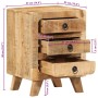 Mesilla de noche 2 uds 37x32x50 cm madera mango rugosa de , Mesitas de noche - Ref: Foro24-4104516, Precio: 248,76 €, Descuen...