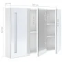 Mueble de baño con espejo LED blanco brillante 89x14x62 cm de vidaXL, Tocadores de baño - Ref: Foro24-326531, Precio: 132,42 ...