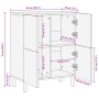 Aparador marrón 60x33x75 cm madera maciza mango de , Almacenamiento para CD y DVD - Ref: Foro24-4017746, Precio: 158,78 €