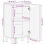 Aparador marrón 40x33x75 cm madera maciza mango by , CD and DVD storage - Ref: Foro24-4017744, Price: 112,52 €, Discount: %