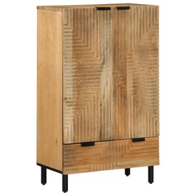 Aparador alto madera maciza de mango marrón 60x33x100 cm von , CD- und DVD-Speicher - Ref: Foro24-4017750, Preis: 261,60 €, R...